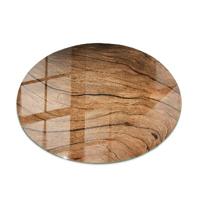 Plateau en verre Motif bois naturel