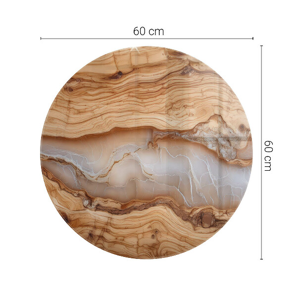 Plateau en verre Bois naturel avec résine
