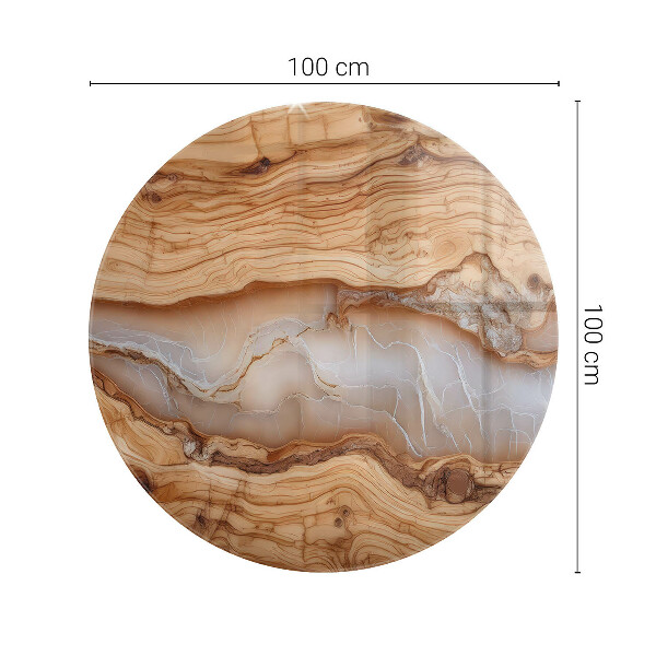 Plateau en verre Bois naturel avec résine