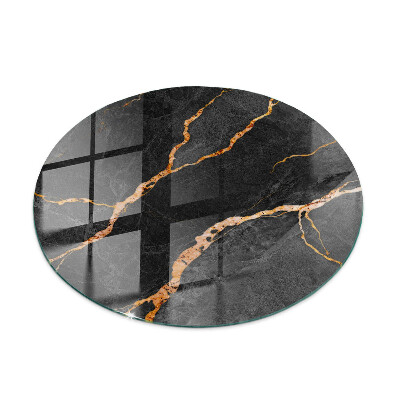 Plateau en verre Motif en marbre avec veines