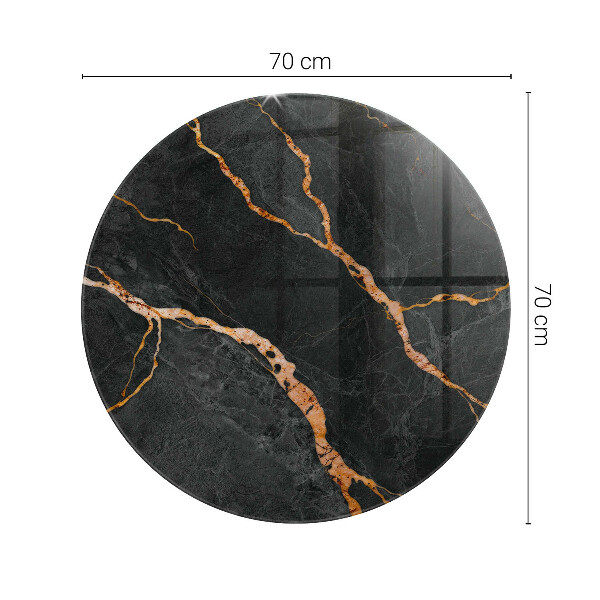 Plateau en verre Motif en marbre avec veines