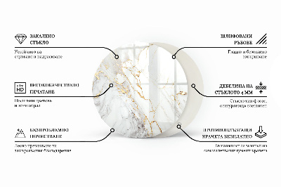 Plateau en verre La structure des planches de bois