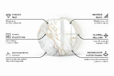 Plateau en verre La structure des planches de bois