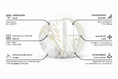 Plateau en verre La structure des planches de bois