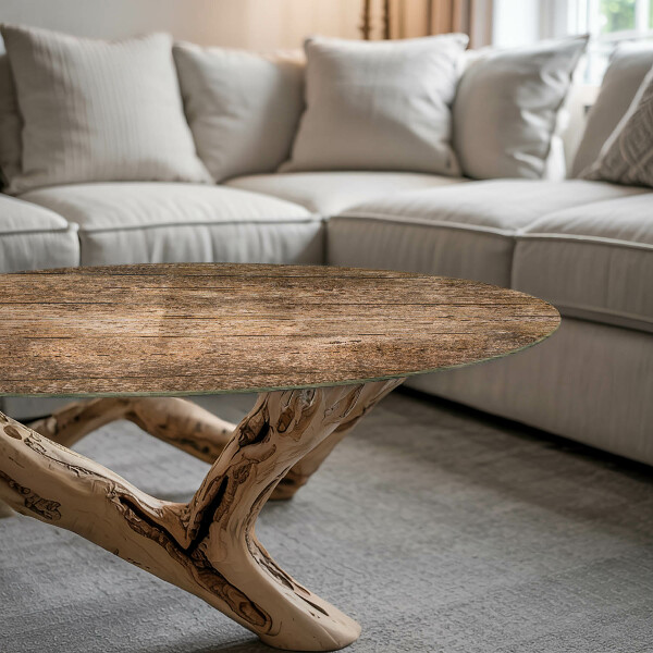 Plateau en verre La structure des planches de bois