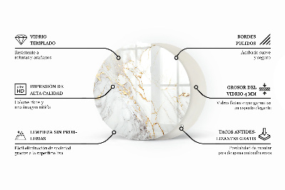 Plateau en verre La structure des planches de bois