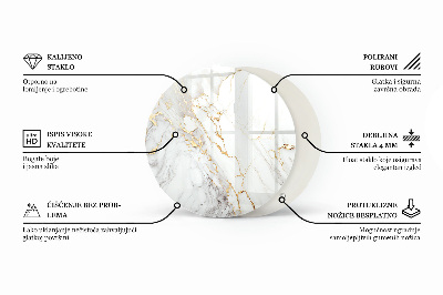 Plateau en verre La structure des planches de bois