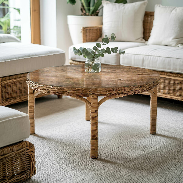Plateau en verre La structure des planches de bois