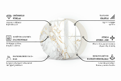 Plateau en verre La structure des planches de bois