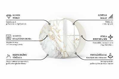 Plateau en verre La structure des planches de bois