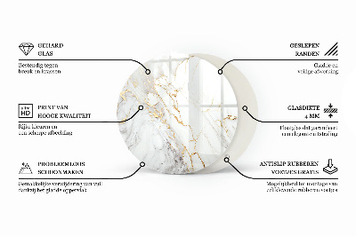 Plateau en verre La structure des planches de bois