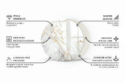 Plateau en verre La structure des planches de bois