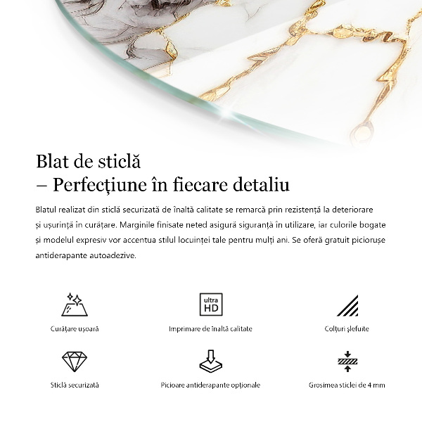 Plateau en verre La structure des planches de bois