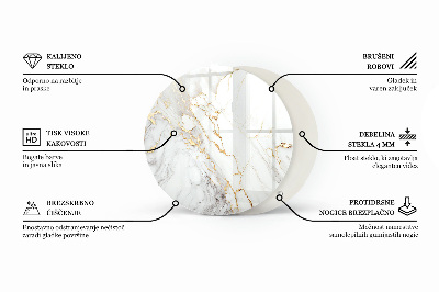 Plateau en verre La structure des planches de bois