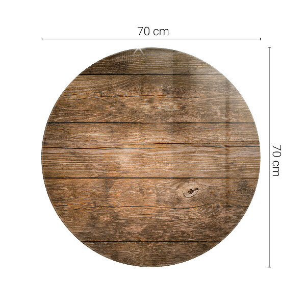 Plateau en verre La structure des planches de bois