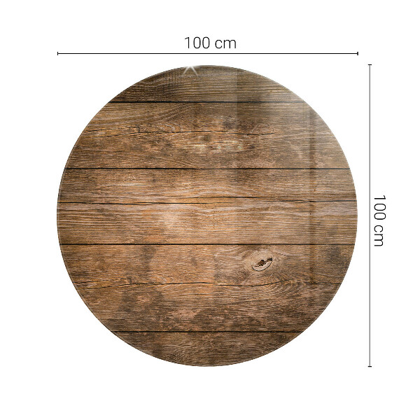 Plateau en verre La structure des planches de bois