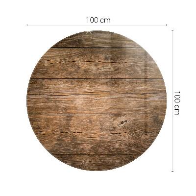 Plateau en verre La structure des planches de bois