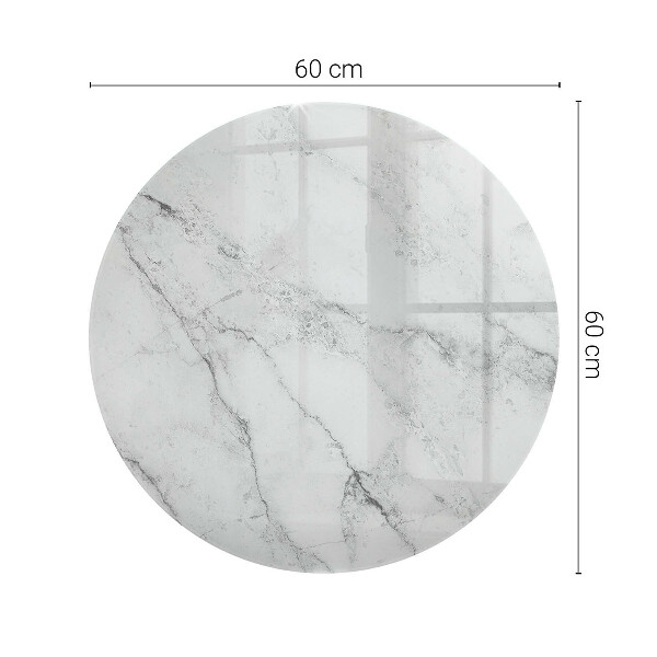 Plateau en verre Motif de surface en marbre