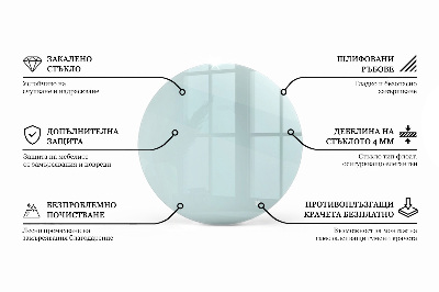 Plateau de table rond transparent