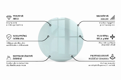 Plateau de table rond transparent