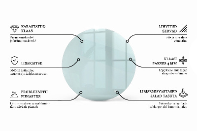 Plateau de table rond transparent