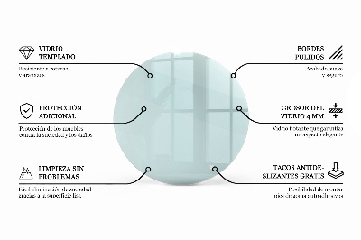 Plateau de table rond transparent