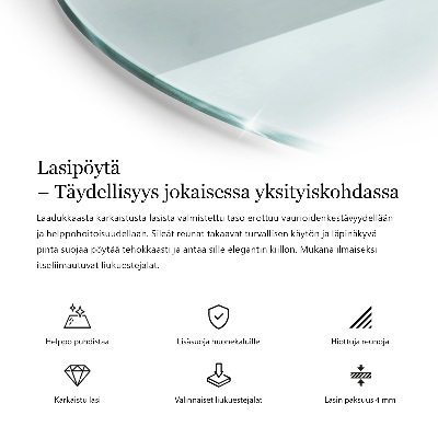 Plateau de table rond transparent