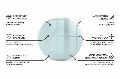 Plateau de table rond transparent