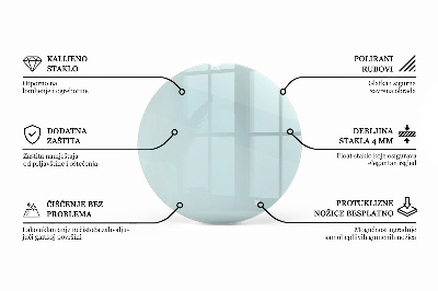 Plateau de table rond transparent