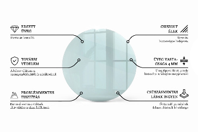 Plateau de table rond transparent