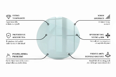 Plateau de table rond transparent