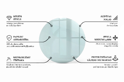 Plateau de table rond transparent