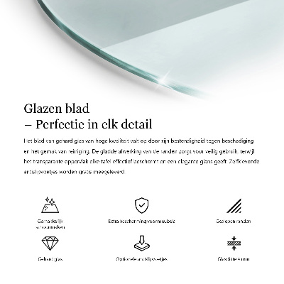Plateau de table rond transparent