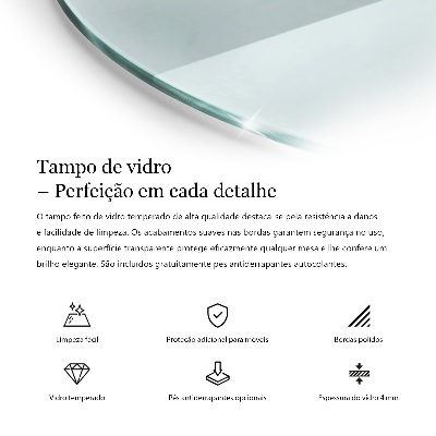Plateau de table rond transparent