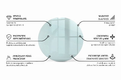 Plateau de table rond transparent