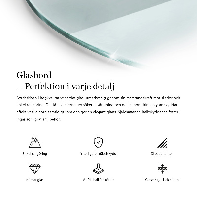 Plateau de table rond transparent