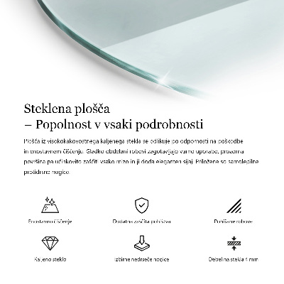 Plateau de table rond transparent