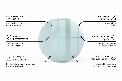 Plateau de table rond transparent