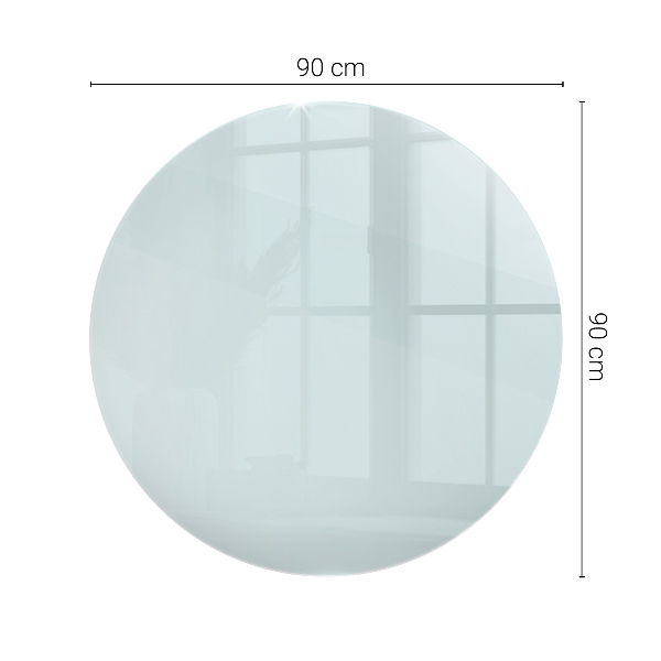 Plateau de table rond transparent