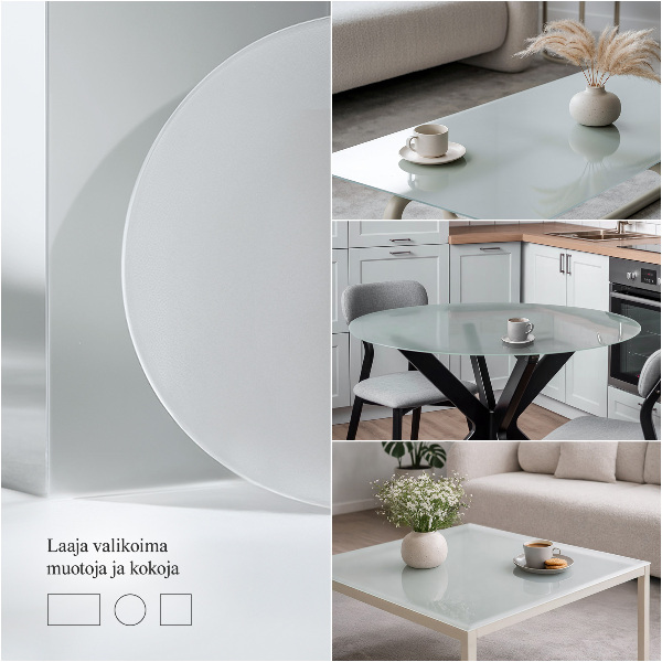 Plateau pour table rectangulaire Semi-transparent