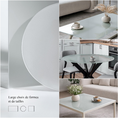 Plateau pour table rectangulaire Semi-transparent