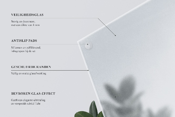 Plateau pour table rectangulaire Semi-transparent