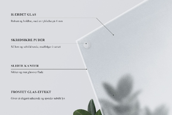 Plateau pour table rectangulaire Semi-transparent