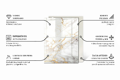 Plateau de table rectangulaire Blanc pur