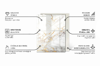 Plateau de table rectangulaire Blanc pur