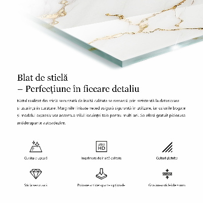 Plateau de table rectangulaire Blanc pur