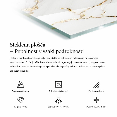 Plateau de table rectangulaire Blanc pur