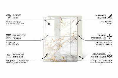 Plateau de table rectangulaire Blanc pur
