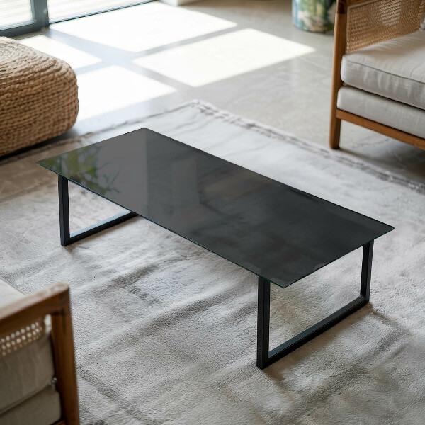 Plateau de table rectangulaire Noir uni élégant