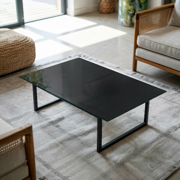 Plateau de table rectangulaire Noir uni élégant
